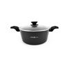 Doris FT24TFI Черная алюминиевая кастрюля 24 см