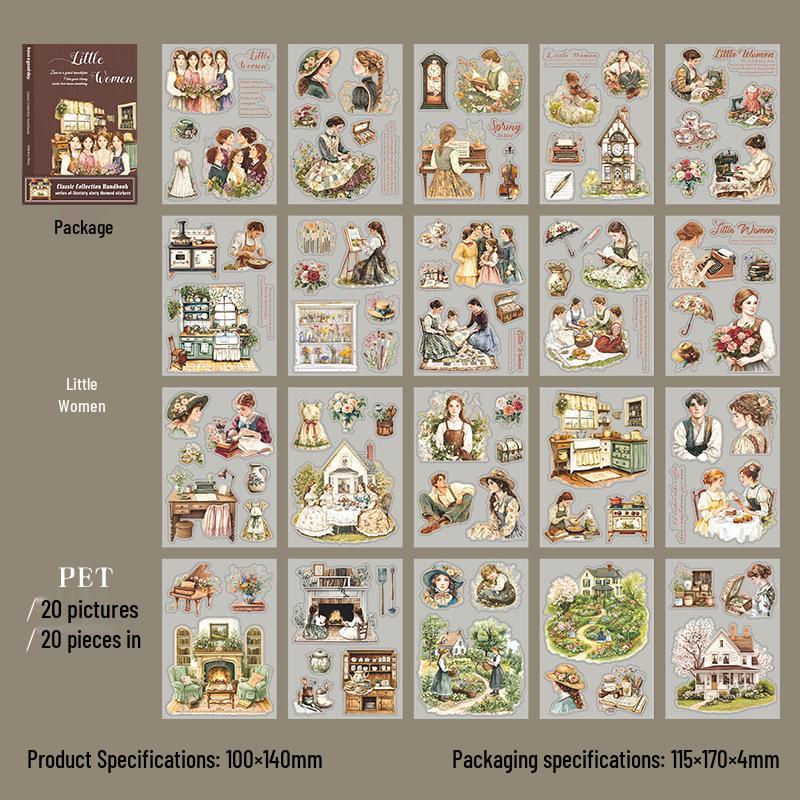 A Beautiful Day: Literary Masterpieces Sticker Book for Journaling & Collage