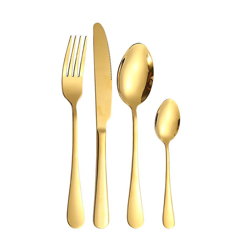 Набор столовых приборов из нержавеющей стали из 24 предметов, столовые приборы в западном стиле, нож для стейка, вилка, ложка, подарочная коробка, набор столовых приборов