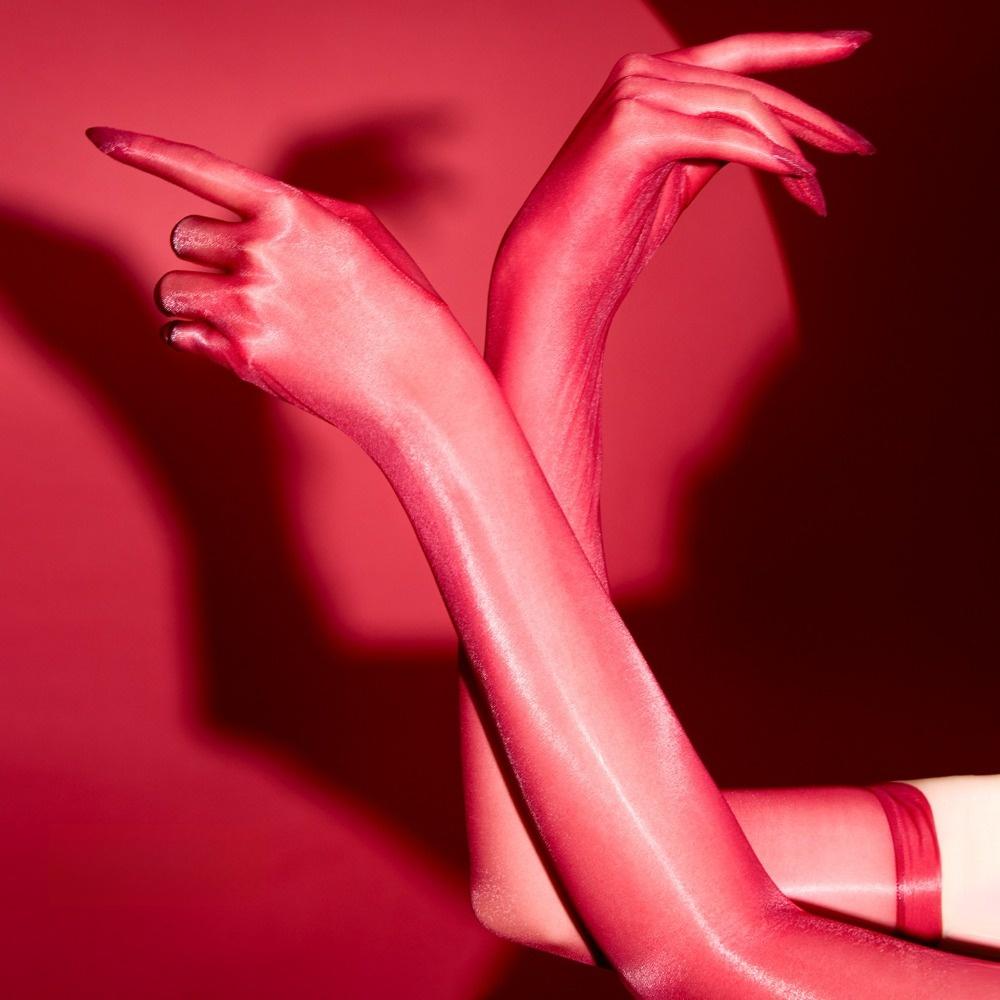 Polka Dot Sheer Gloves Ultra-thin Stockings Gloves Breathable Long Gloves Women