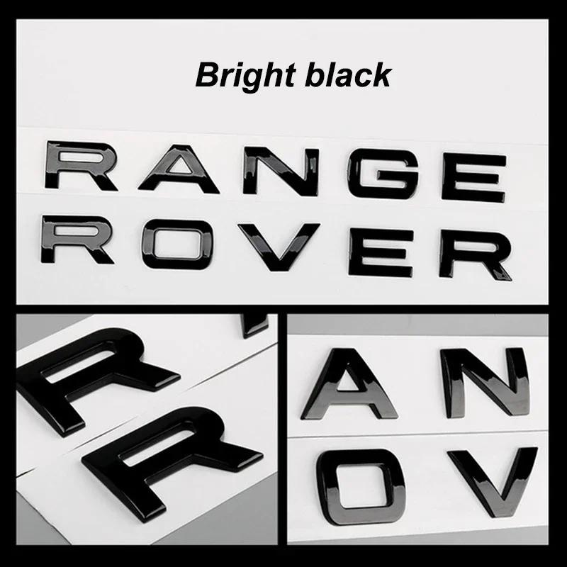 3D ABS Car Front Hood Emblem Badge Decal Letters Sticker Range Rover Logo For Land rover range rover series Discovery Evoque XS1