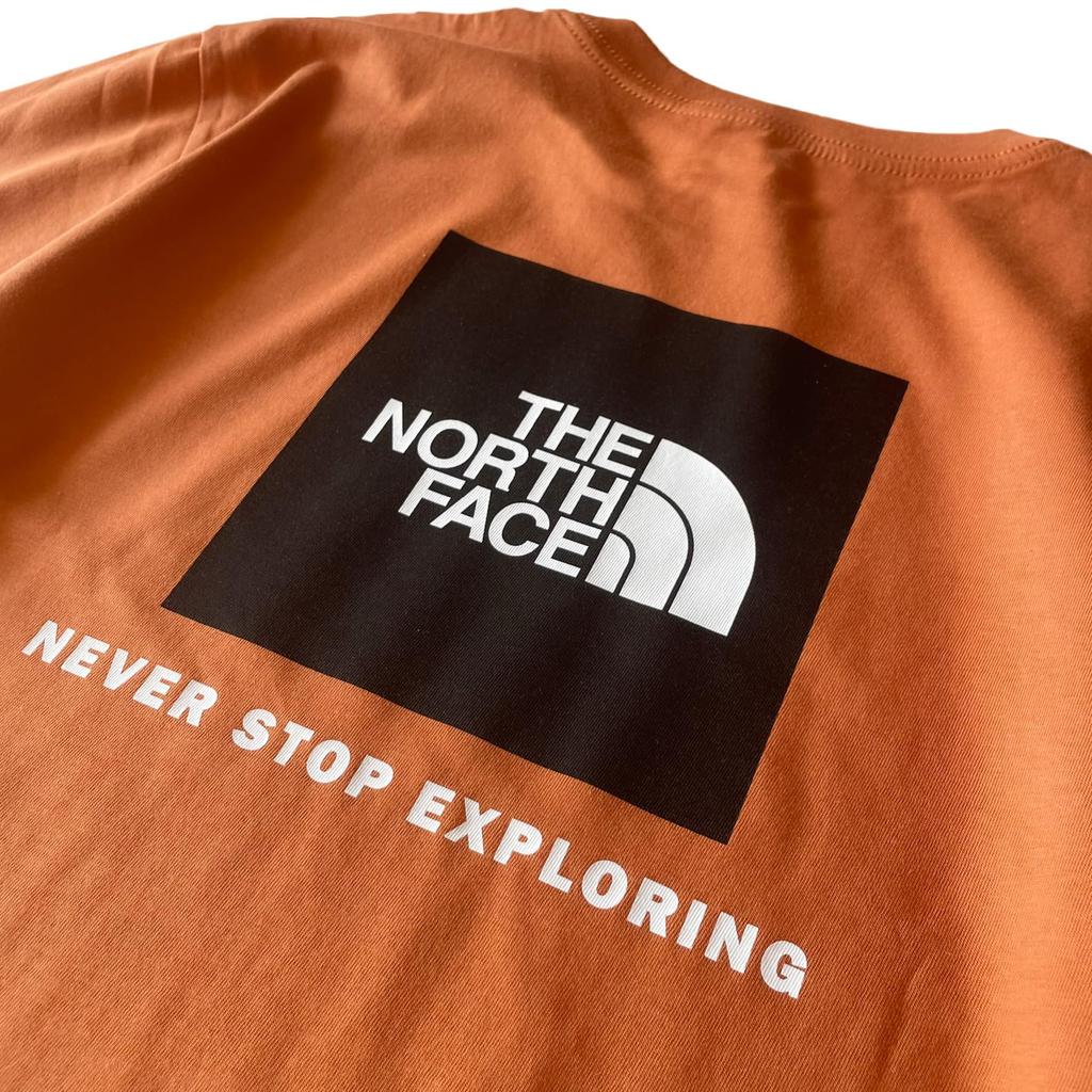 The North Face Бокс Nse Iron Лонгслив с принтом на спине и боксом размера L, бронзовый, логотип на футболке, [Б/У]