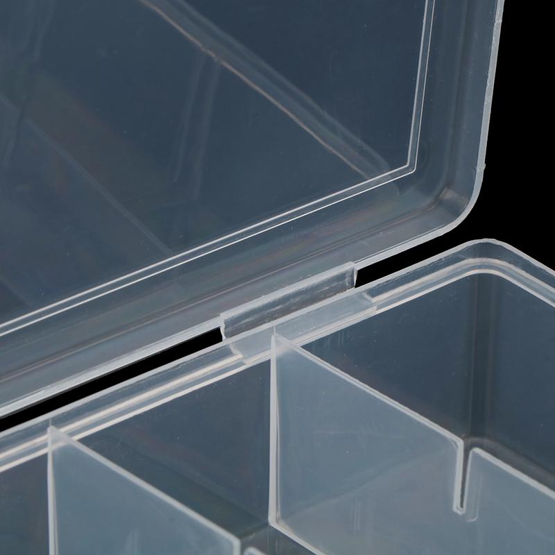 6 Сетчатая Пластиковая Коробка для Хранения с Отделениями Практичный Ящик для Инструментов Прозрачные PP Коробки Кейс для Бисера и Ювелирных Изделий Органайзер-Контейнер для Дисплея