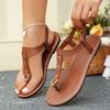 Womens Chic Clip Toe Flat Sandals Elastic Solid Color Slip-Ons for Comfortable Summer Casual Beach Shoes