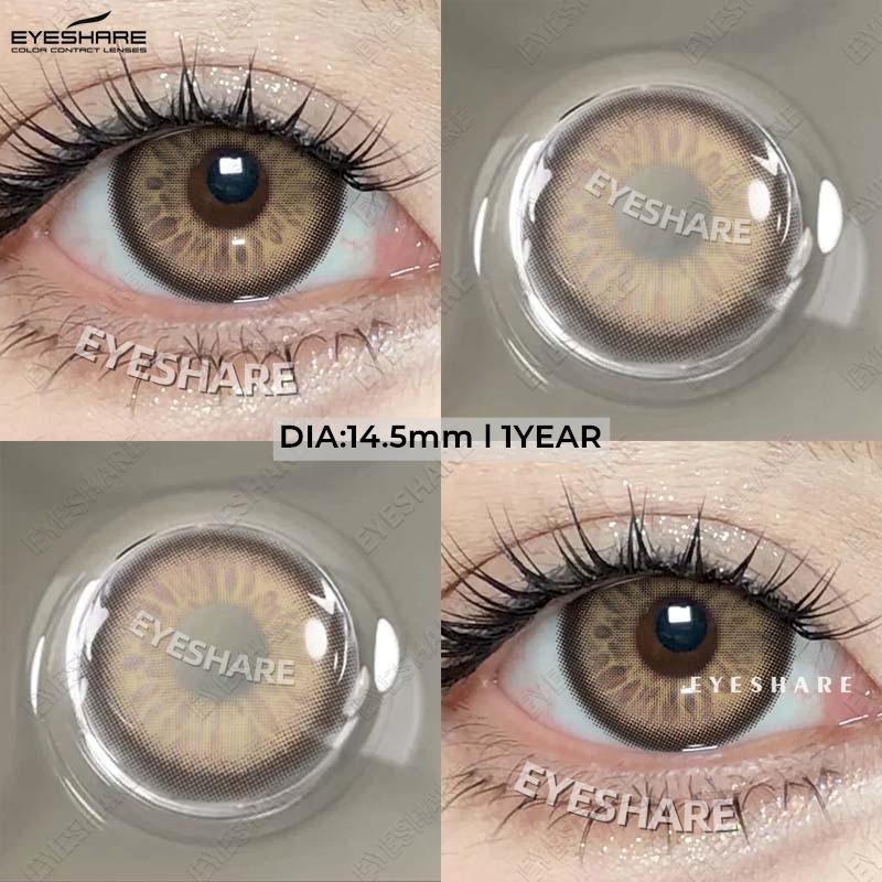 Eyeshare Новые цветные контактные линзы, сине-зеленые модные линзы для очков, черные натуральные косметические линзы, розовые кофейные нежные линзы, коричневые линзы, 1 пара