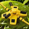 Lawn Automatic Water 360° Rotation Combination Adjustable Rotating Arms Rotary Triple Nozzle Outdoor Watering and Irrigation
