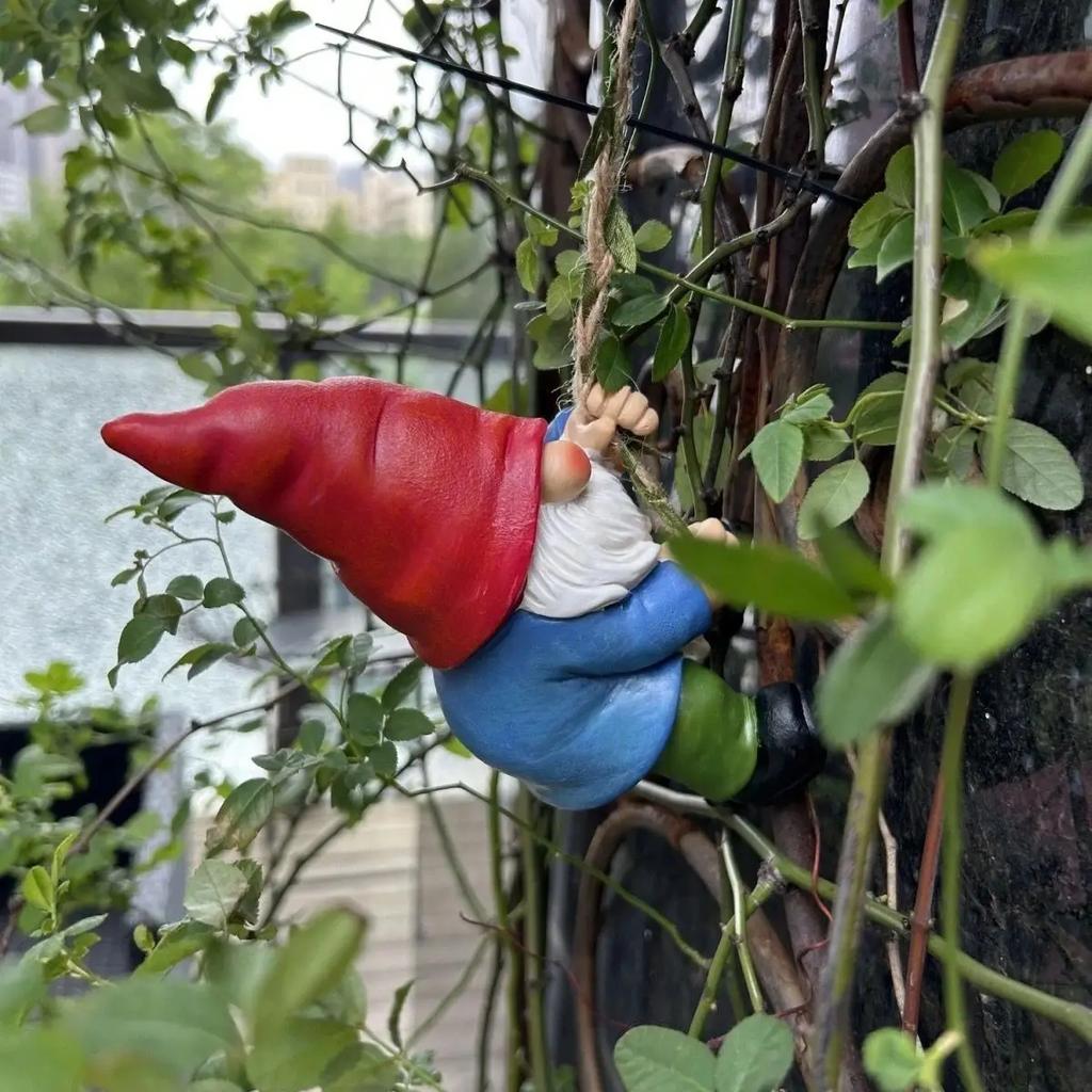 Милый смоляной кулон-гном для подвешивания на чашку, цветочный горшок и декора дома, Декорация для ландшафта цветочного горшка, Декор для сада на открытом воздухе