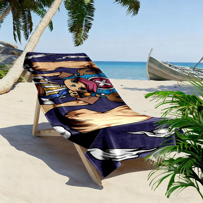 Tony Tony Chopper Print Beach Towel, Large Soft Quick Dry Towel for Beach Camping Swimming