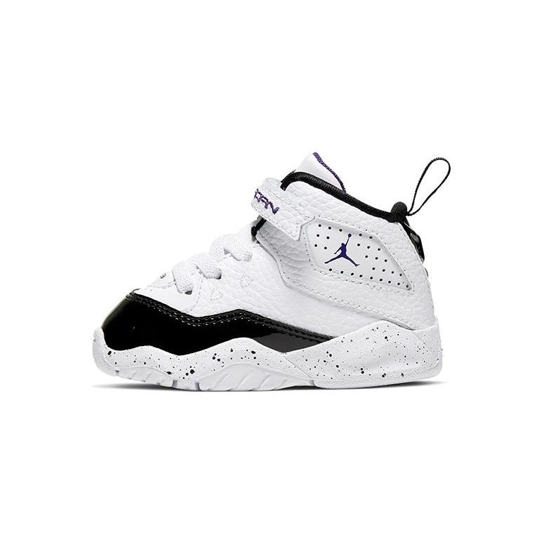 Jordan B'Loyal Abrasion Resistant Breathable Mid top Basketball Shoes White Black Infant And Toddler CK1427-115