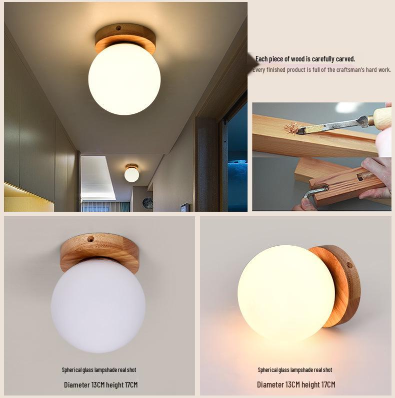 Современный светодиодный потолочный светильник с дизайном из массива дерева для спален и гостиных