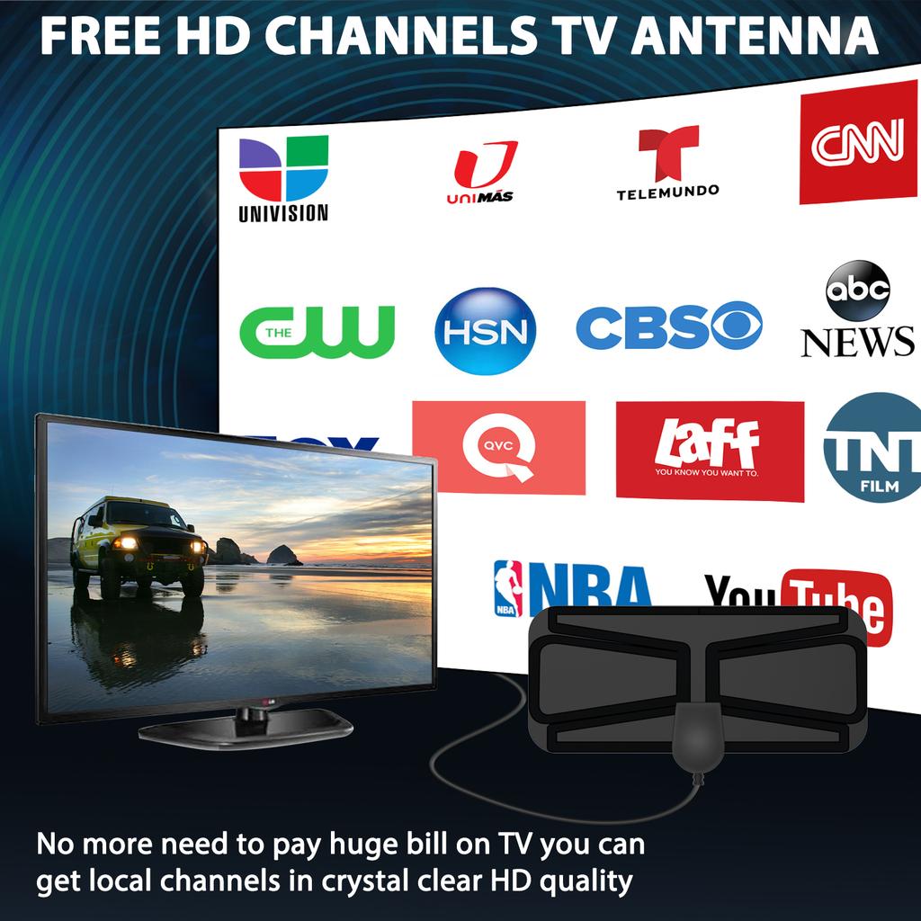 HDTV антенна 2026 с узором-бабочкой для вашего телевизора. Цифровая телевизионная антенна высокой четкости.