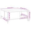 Coffee Table Black 80 x 80 x 36.5 cm Engineered Wood