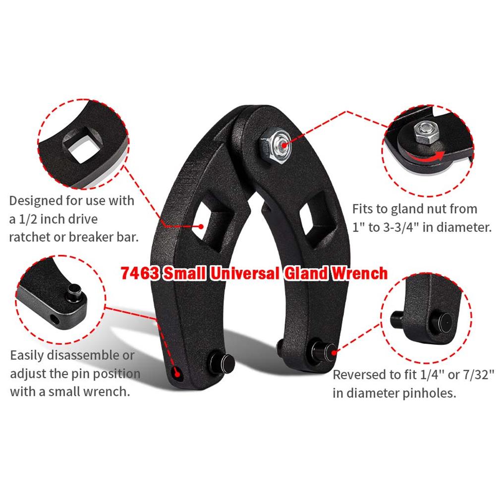 Универсальный гидравлический гаечный ключ для цилиндров 1266 и 7463 Универсальный набор гаечных ключей для сальниковых гаек для большинства сельскохозяйственной и строительной техники