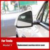 Rearview Mirror Cover for Tesla Model Y 2021-2024 Real Carbon Fiber Side Mirror Shells Add on Frame Replacement Case Protector