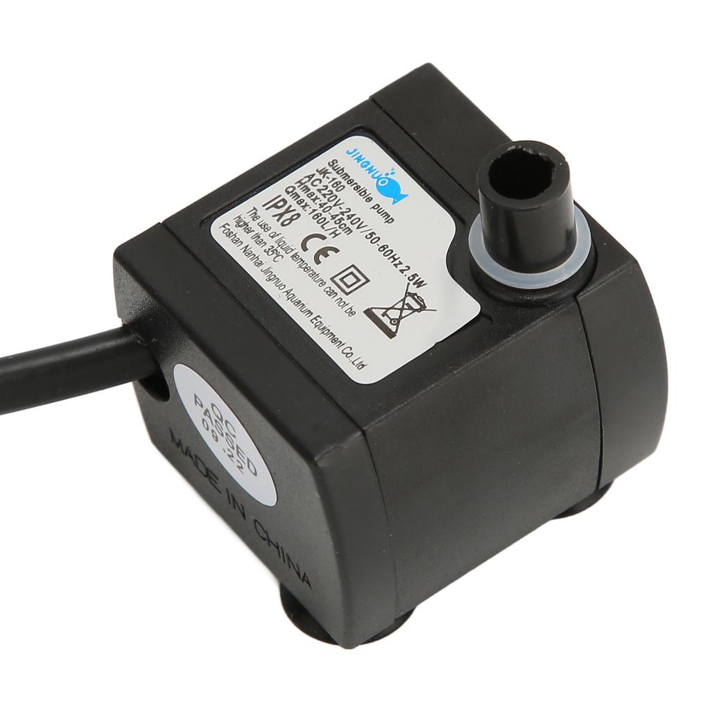  Погружной водяной насос регулируемый тихий IPX8 водонепроницаемый фонтанный насос с присоской для аквариума EU Plug 220‑240 В