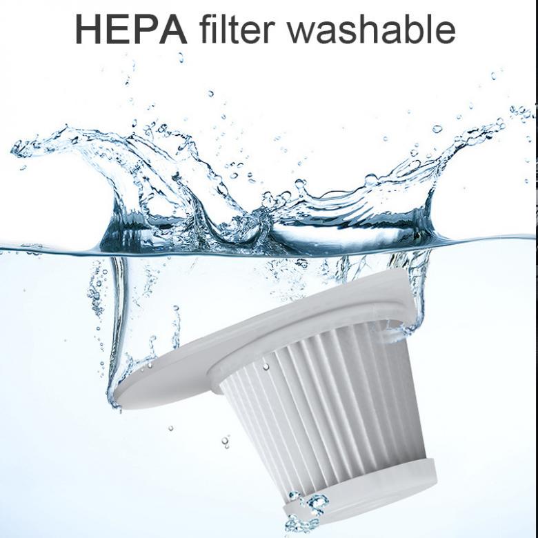 12V 120W Portable Handheld Car Dry Wet Dual-use Vacuum Cleaner with Washable HEPA Filter LED Light