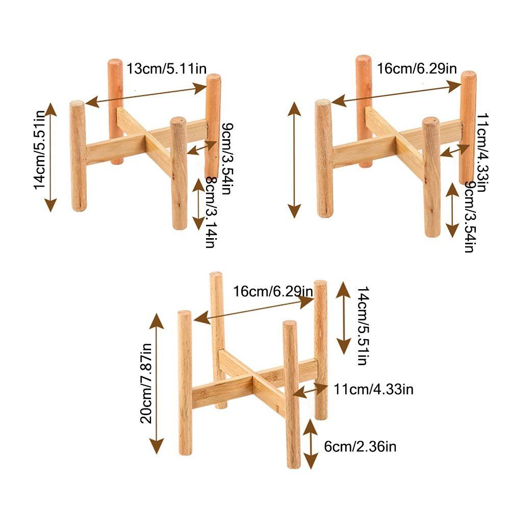 Home Decoration Wood Flowerpot Holder Floor-Standing Flower Pot Base Plants Stand  Home Office