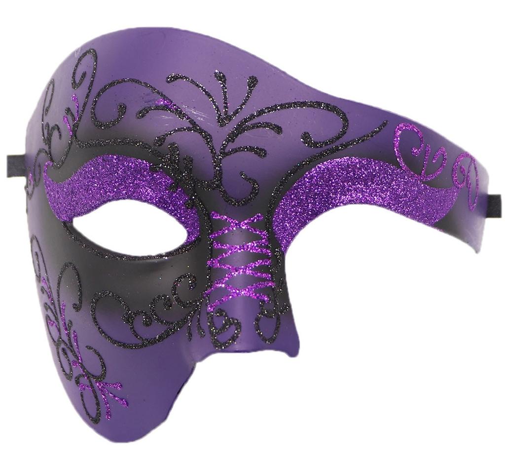 Masquerade Mask Vintage Phantom Of The Opera One Eyed Half Face Costume