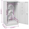 Saddle Cabinet Light Grey 53 x 53 x 105 cm Steel