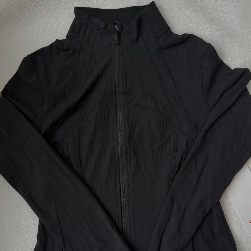 Женская облегающая куртка для йоги Lulu-x с длинными рукавами, застежкой-молнией и воротником-стойкой