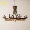 American Luxury Vintage Iron Art Crystal Pendant Lights LED E14 French Atmosphere Medieval Living/dining Room Study Bedroom Cafe