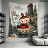 Comet in Moominland Wall Tapestry Aesthetic Wall Hanging Printed Fabric Blanket Decorative Tapestries for Bedroom Living Room Home Decor