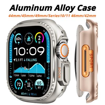 Металлический чехол для Apple Watch Ultra3 49 мм 46 мм 45 мм 44 мм 42 мм Чехол-протектор Алюминиевая крышка Рамка-бампер для iWatch Series 11 10 987654SE