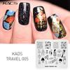 kads Путешествие 005 дизайн милый японский стиль шаблон штамповки ногтей пластины с принтом для украшения ногтей