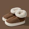 Soft Memory Foam Home Boots for Women Winter House Shoes for Women Warm High-Top Slippers With Fleece Lined Indoor Outdoor Anti-Slip Snow Booties