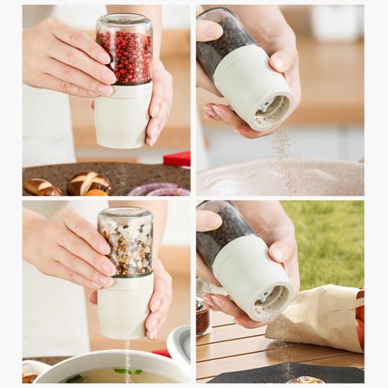 Мельница для перца с регулируемой толщиной, бытовая ручная стеклянная шлифовальная бутылка для черного перца, шлифовальная бутылка для морской соли с кунжутом