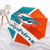 Автоматический складной дождевой зонт Miami Dolphins NFL - Портативная 3-складная конструкция с 8-реберным железным каркасом, для фанатов и путешественников, идеальный подарок для F