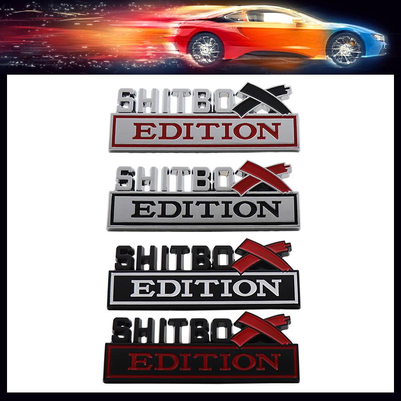 3D Стайлинг автомобиля SHITBOX EDITION для решетки радиатора, крыла, багажника, заднего капота, табличка с названием, наклейка, эмблема, значок