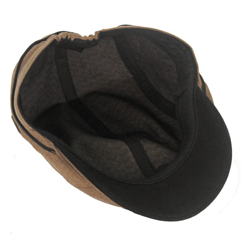 Мужской берет, полосатая кепка с рисунком «елочка», весна-лето, тонкая кепка вперед, уличная шляпа от солнца, кепка газетчика