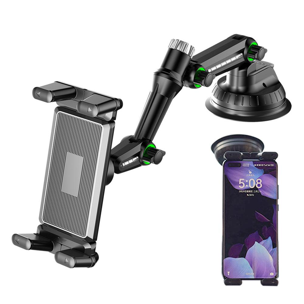 Car Tablet/Folding Screen Universal Phone Holder Adjustable Tablet Cup Auto Dashboard Mount Phone Suction Extension Tube F7S2