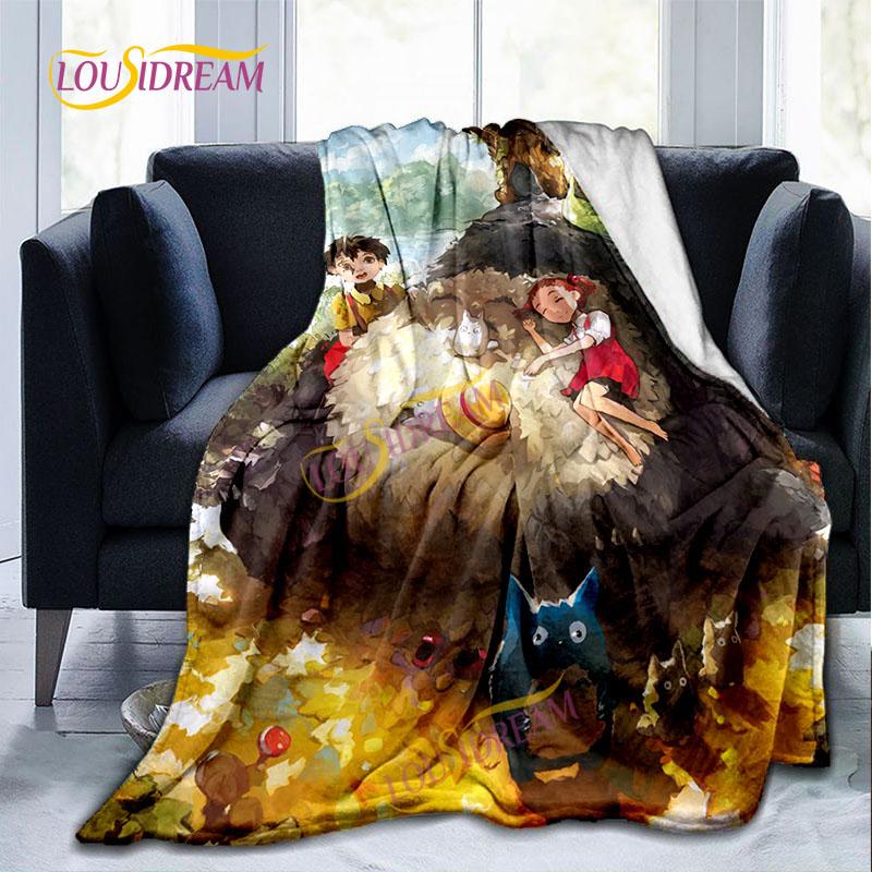 Одеяло с рисунком Тоторо для дома, мультиразмерное одеяло для домашнего офиса, детское ворсовое одеяло, теплое одеяло, походный коврик для пикника.