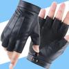 New Half-finger Leather Gloves Men's Honeycomb Palm Design Sports Locomotive Outdoor Riding Motorcycle Gloves
