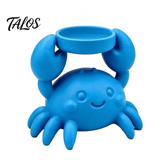 Talos 3D-печатный подсвечник-краб, креативный красный декор для чайной свечи на прикроватный столик в спальне, термостойкий прочный поднос с защитой от капель, ручная работа