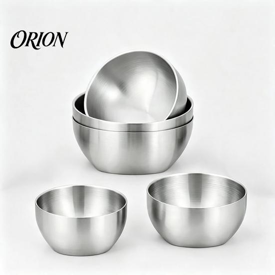 Double Wall Bowl 304 Stainless Steel Bowl, Insulated for Soup, Rice, Rice Noodle, Sauces, Dishwasher Safe Serving Kitchen Meal Prep Soup