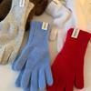 Faux Fur Flannel Gloves Touch-screen Winter Women Gloves Long Rabbit Fur Gloves  Daily Use