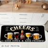Коврик для двери Cheers Beer Bar - Ретро-дизайн пивной кружки, Нескользящий ковер для помещений и улицы, Полиэстер, Декор для кухни, бара, гостиной, Подарок