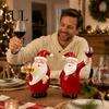 Santa Claus Figurines for Christmas Decoration Figurine, Resin Drinking Wine Statue, Collectible Party Supplies Decor Holiday Indoor Home, Mantel,