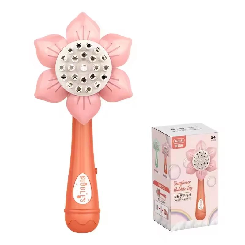 Electric Bubble Gun Toys for Kids 23 Holes Bubbles Machine Soap Blower Blowing Toy Party Outdoor Games Boys Girls Gift