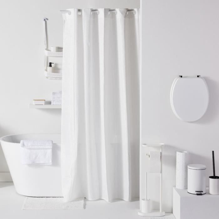Set de 5 acc SDB - TODAY - UTILITY - Distr de savon, porte-brosse à dents, porte savon, brosse WC, poubelle - White