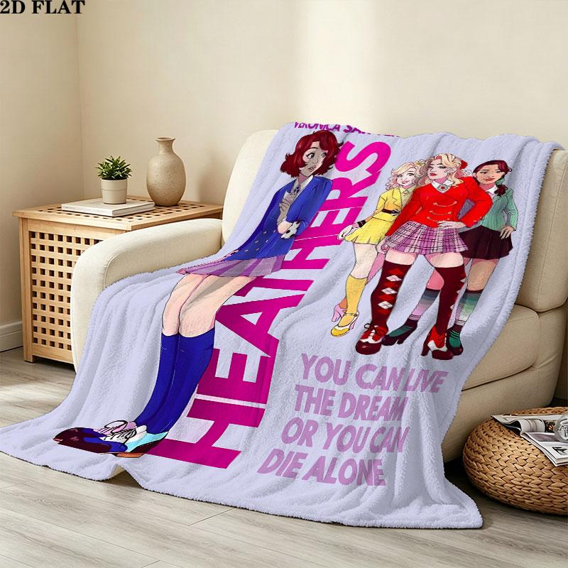 1PC Heathers Patterned Flannel Blanket Suitable For All Seasons For Home Decor Warmth And Comfort Gifts Holiday Present