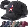 Hot Sale Washed Cotton Cap High Quality USA Flag Pattern Embroidery Baseball Cap Men And Women Outdoor Sports Dad Hats