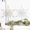 Glowing Christmas Tree Toppers Star Glitter Christmas Ornaments  New Year
