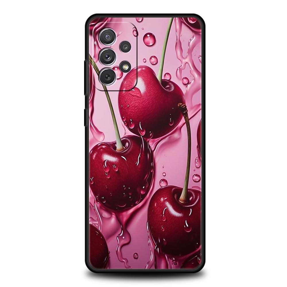 Чери Вишня Фрукт Чехол для Телефона Для Samsung Galaxy A17 A07 A55 A35 A25 A15 A05 A33 5G A31 A23 A21s A13 A41 A73 A53 A51 A71Чехол
