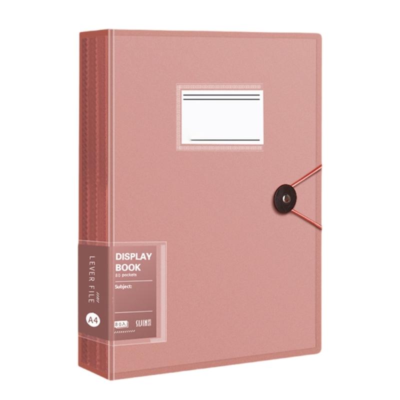 Multipurpose Document Project Folder 80 Pockets Display Folder Letter Size Display Folders Book with Protective Sleeve