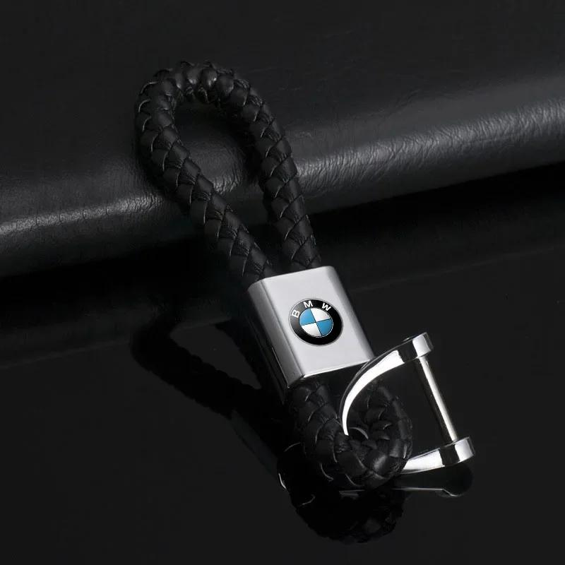 BAAA1 1Pcs Metal Car Key Chain Key Ring Key Lanyard Car Emblem Styling For BMW M Performance M2 M3 M5 320 325 E28 E30 E34 E36 E39 E46