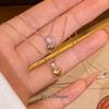 Ожерелье-подвеска в виде сердца из стерлингового серебра 925 пробы с бриллиантовой инкрустацией - Элегантная и универсальная цепочка на ключицу для женщин